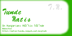 tunde matis business card